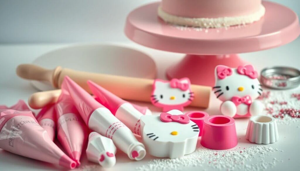 Hello Kitty cake decorating tools