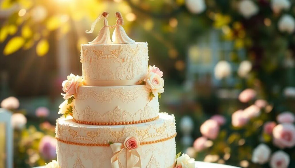 vintage wedding cake